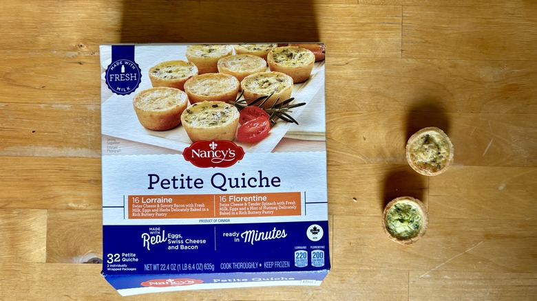 Box and two quiche