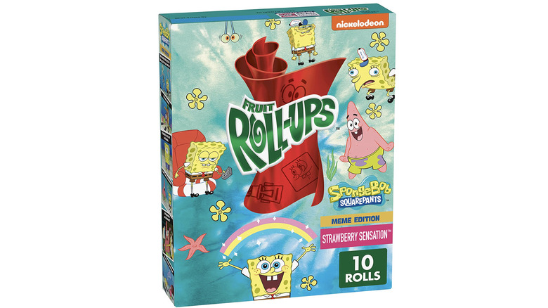 Spongebob-themed Fruit Roll-up package