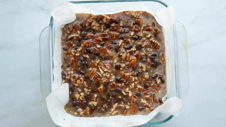 brownies with pecan pie topping