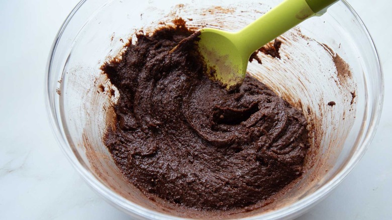 brownie batter in bowl