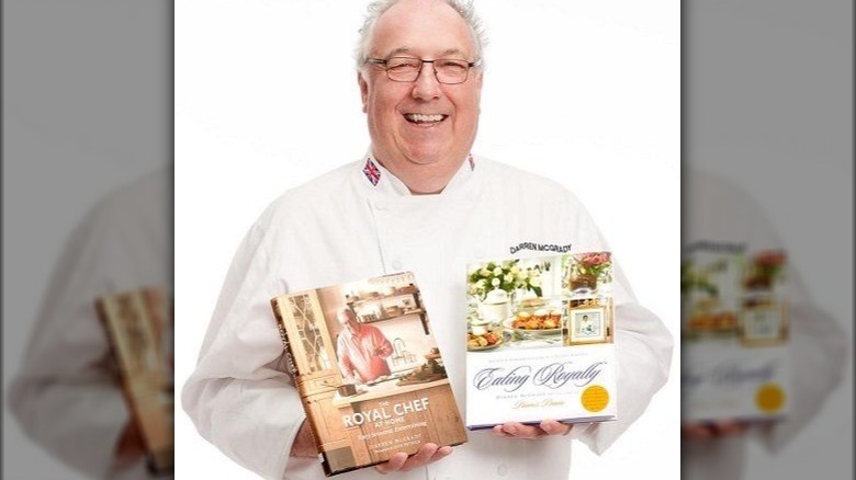 Chef Darren McGrady poses with his books 