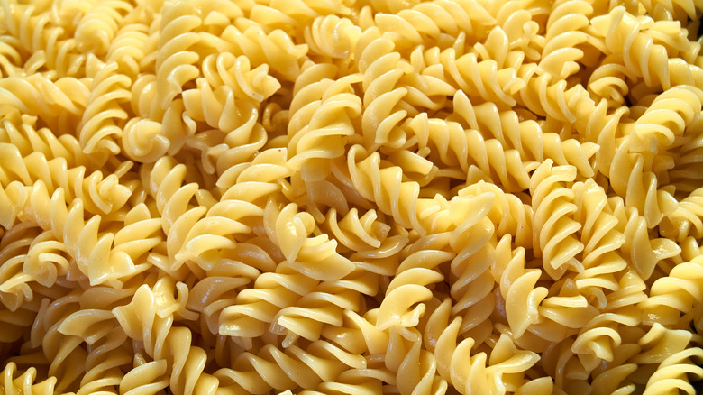 Close-up of dried rotini