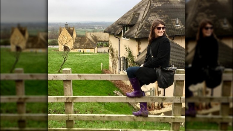 Gail Simmons poses in the British countryside