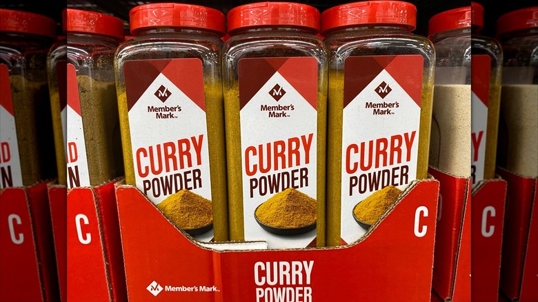 curry powder on store shelf