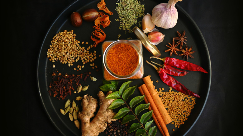 curry powder and ingredients