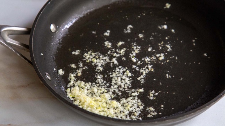 garlic in skillet