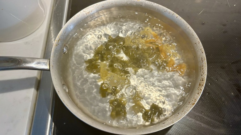 Pasta boiling in water