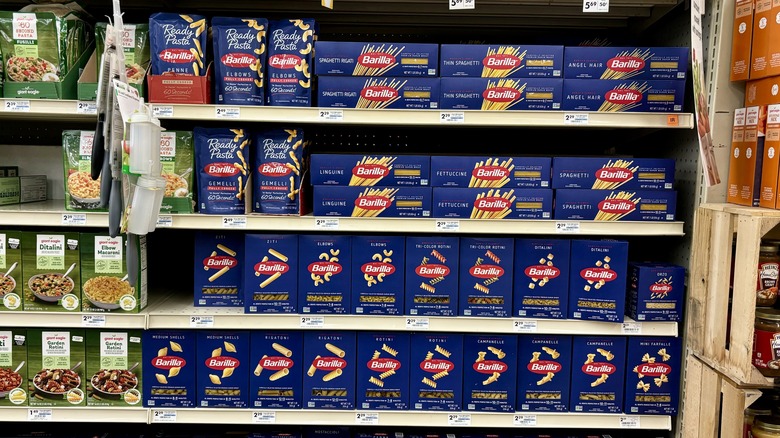 Barilla pasta on store shelves