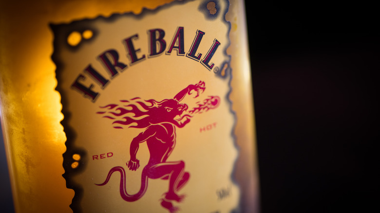 Close up of the Fireball logo