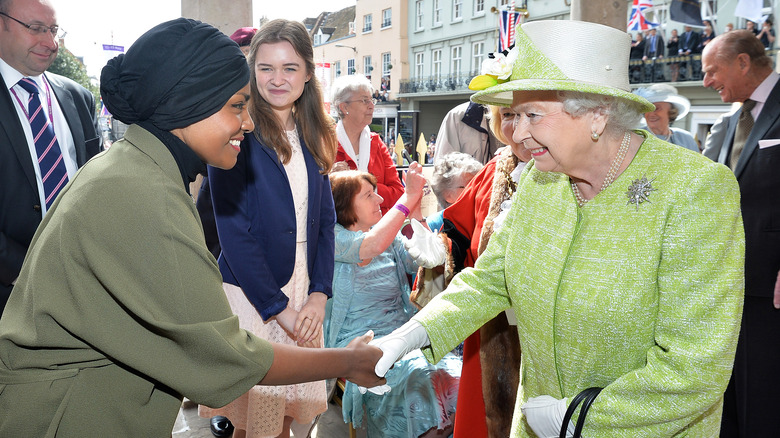 Nadiya Hussain and Queen Elizabeth II