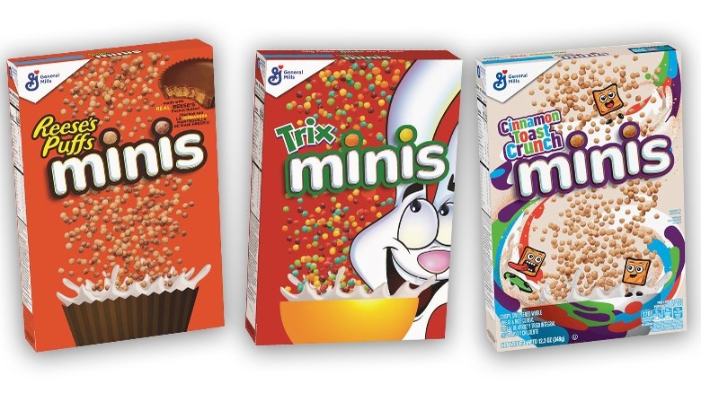 general mills 'mini' cereal boxes