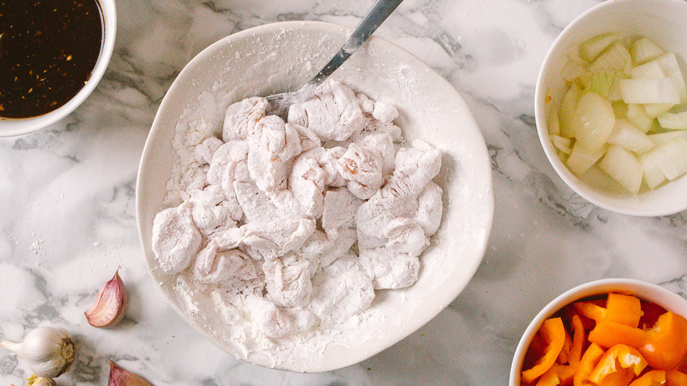 chicken in cornstarch batter