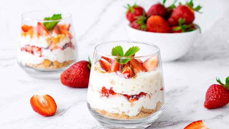 Parfait with whipped cream