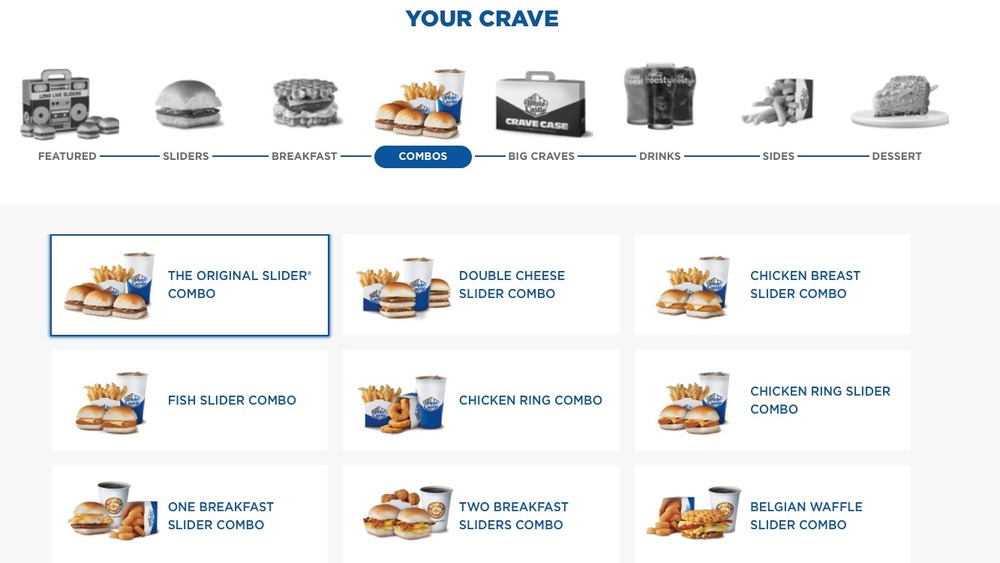 white castle menu