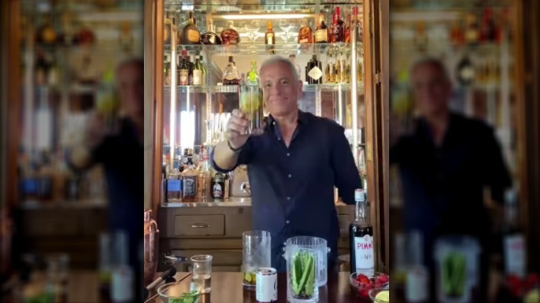 Geoffrey Zakarian with Pimm's Cup