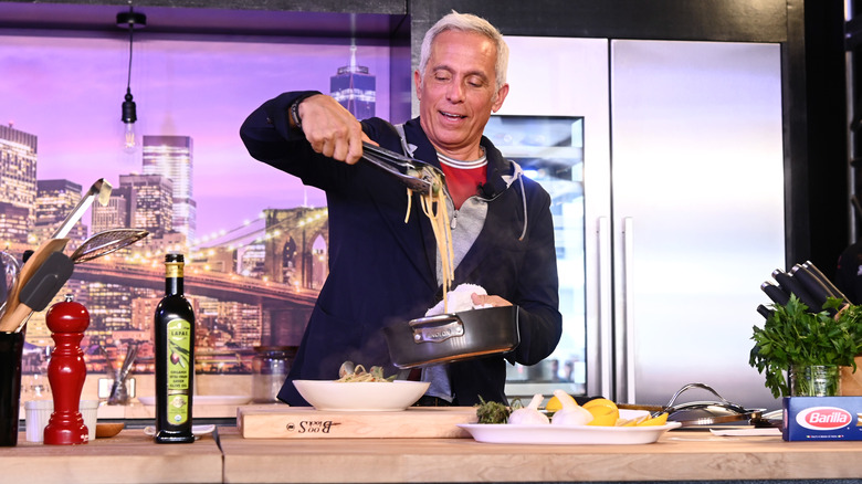 Geoffrey Zakarian cooking pasta