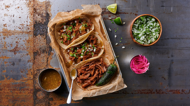 plate of George Lopez Tacos