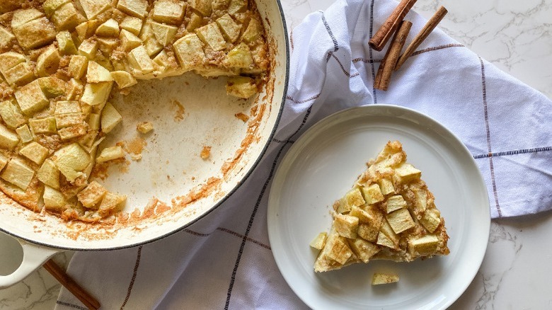 Slice of apple pancake