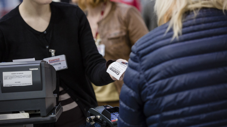 Woman at Costco Checkout