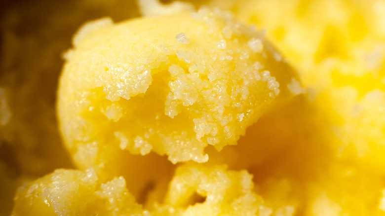 Closeup image of yellow ghee