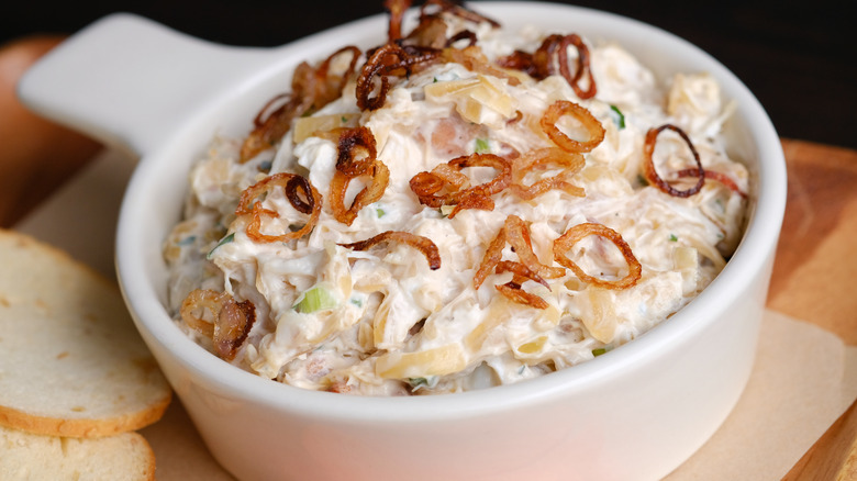 Caramelized bacon onion dip