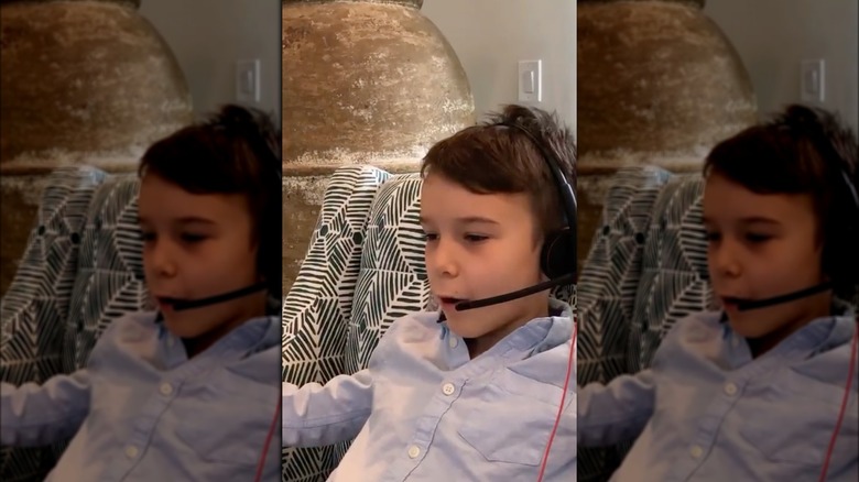 Sebastian on headset in Giada video