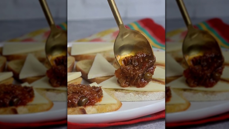 caponata fontina crostinis