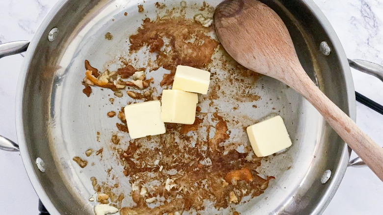 butter in a pan