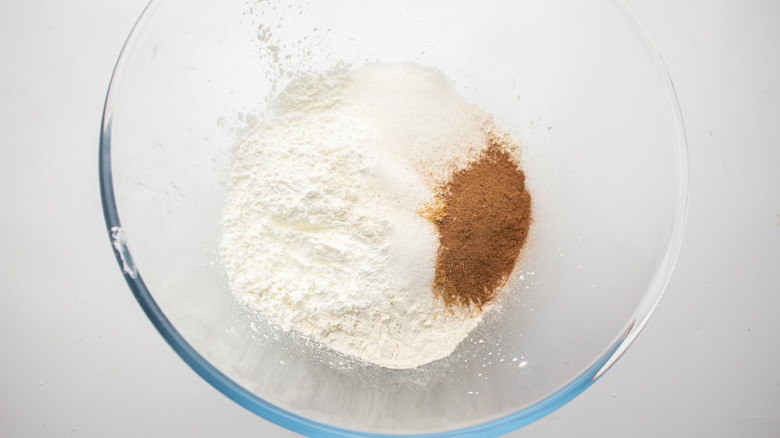 Dry ingredients in mixing bowl