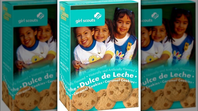 a box of dulce de leche girl scout cookies