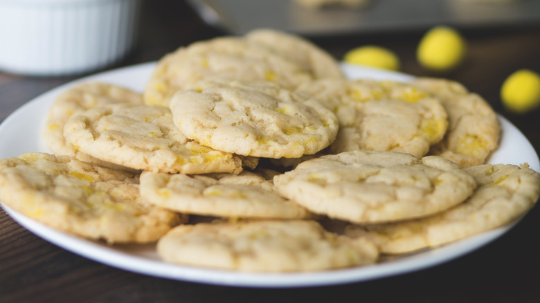 lemon cookies with lemon morsels