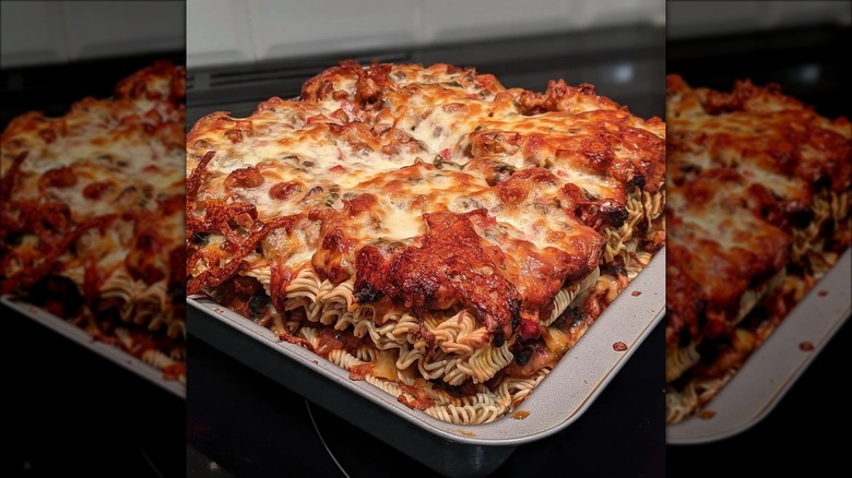 cooked ramen noodle lasagna