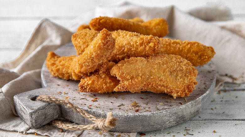 Breaded fish filets