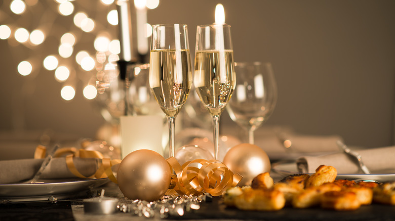 table with Champagne flutes