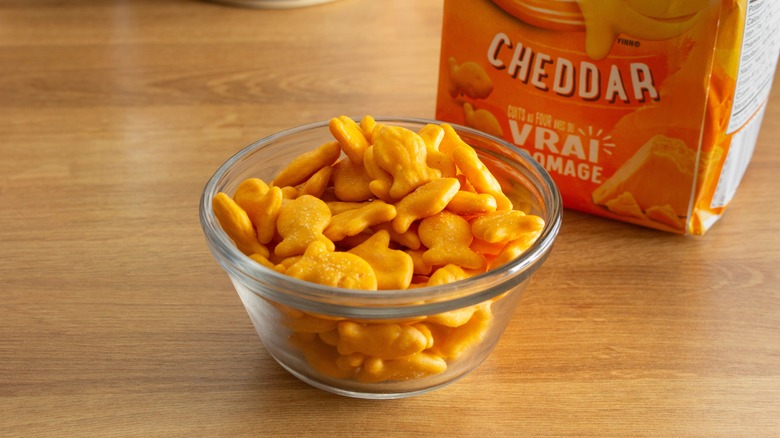 Goldfish crackers in bowl