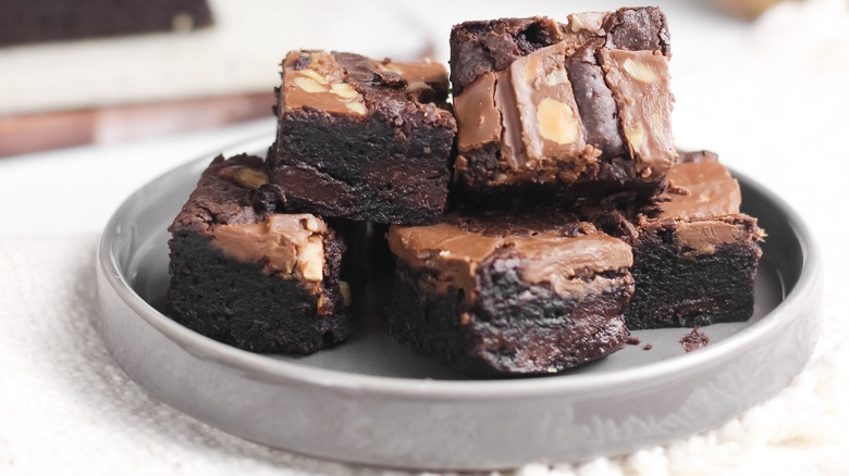 Plate of brownies