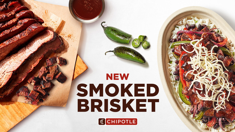 Chipotle's new smoked brisket menu option