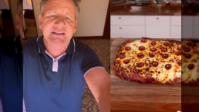 Gordon Ramsay reacts to steak pizza on TikTok