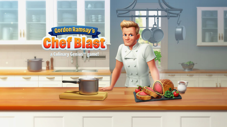 Cartoon shot of Gordon Ramsay's mobile game