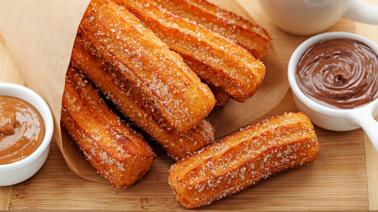 Churros with sauce