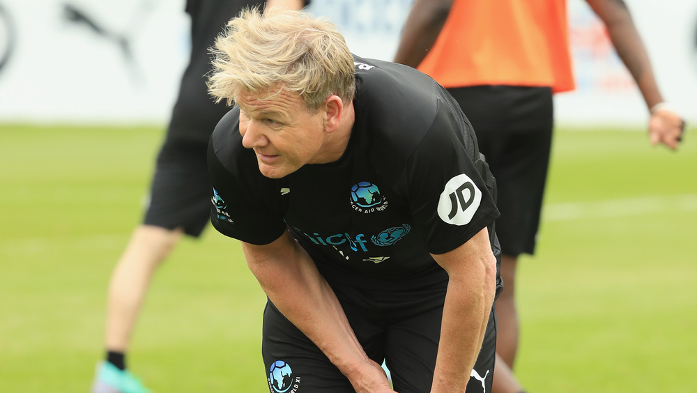 Gordon Ramsay at a soccer match