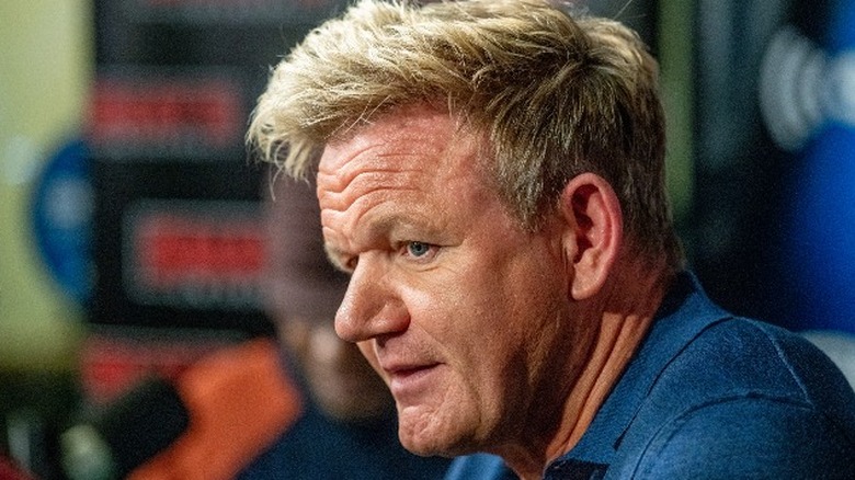 Gordon Ramsay with serious expression in side profile