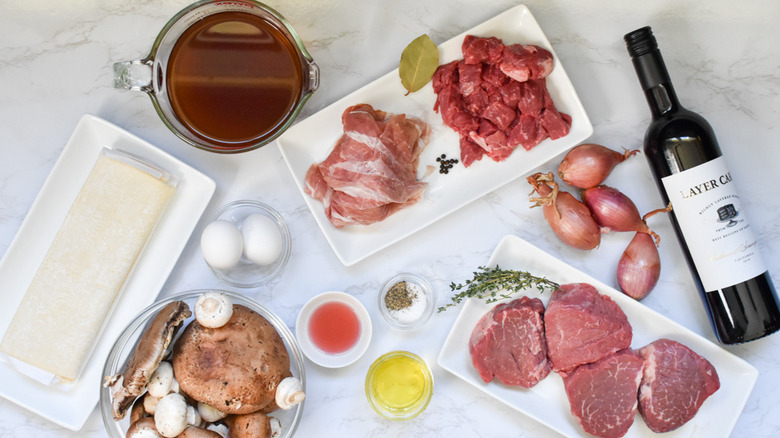 ingredients for beef wellington