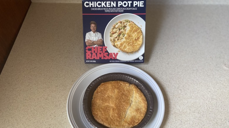 Frozen chicken pot pie meal