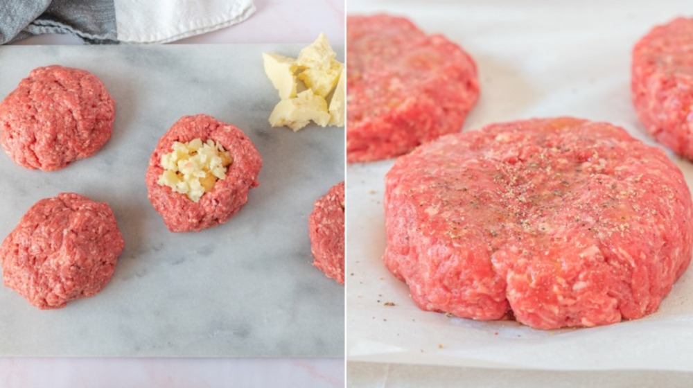 forming burger patties for Gordon Ramsay's burger recipe with a twist