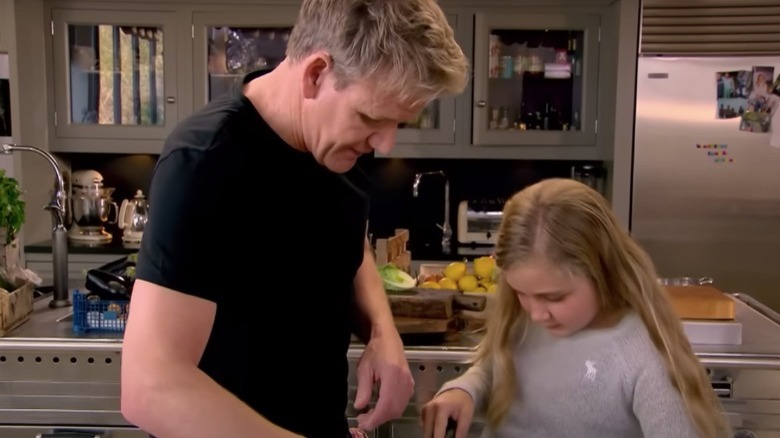 Gordon and Tilly Ramsay cooking
