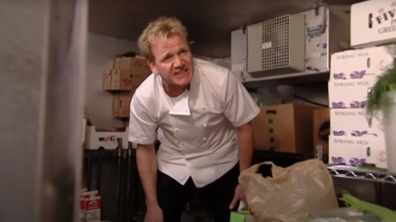 Gordon Ramsay in refrigerator shouting