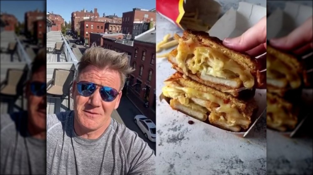 Ramsay's TikTok critique of  McNugget-stuffed grilled cheese