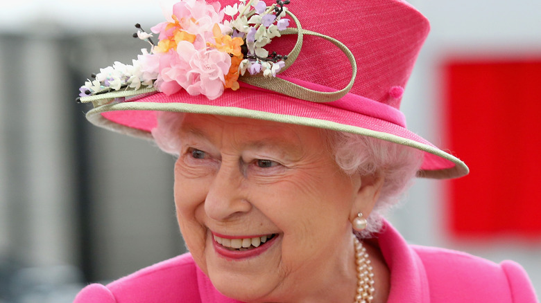 Queen Elizabeth II smiling