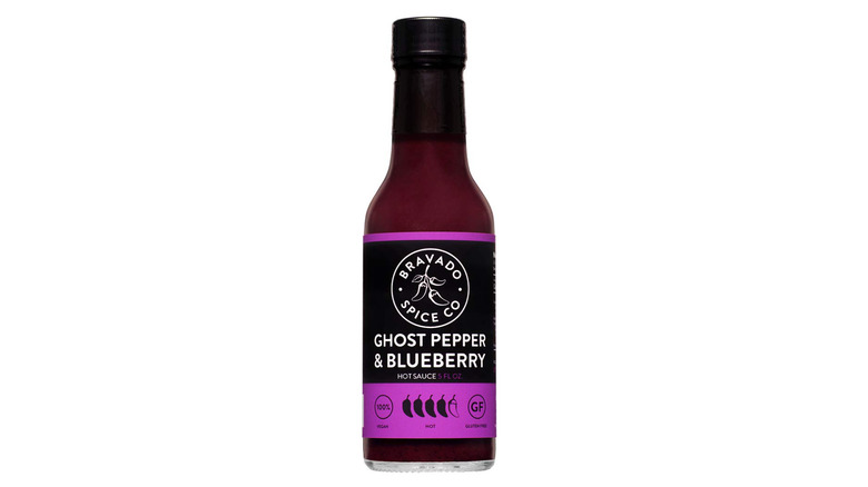 Bravado spice company ghost pepper and blueberry hot sauce 